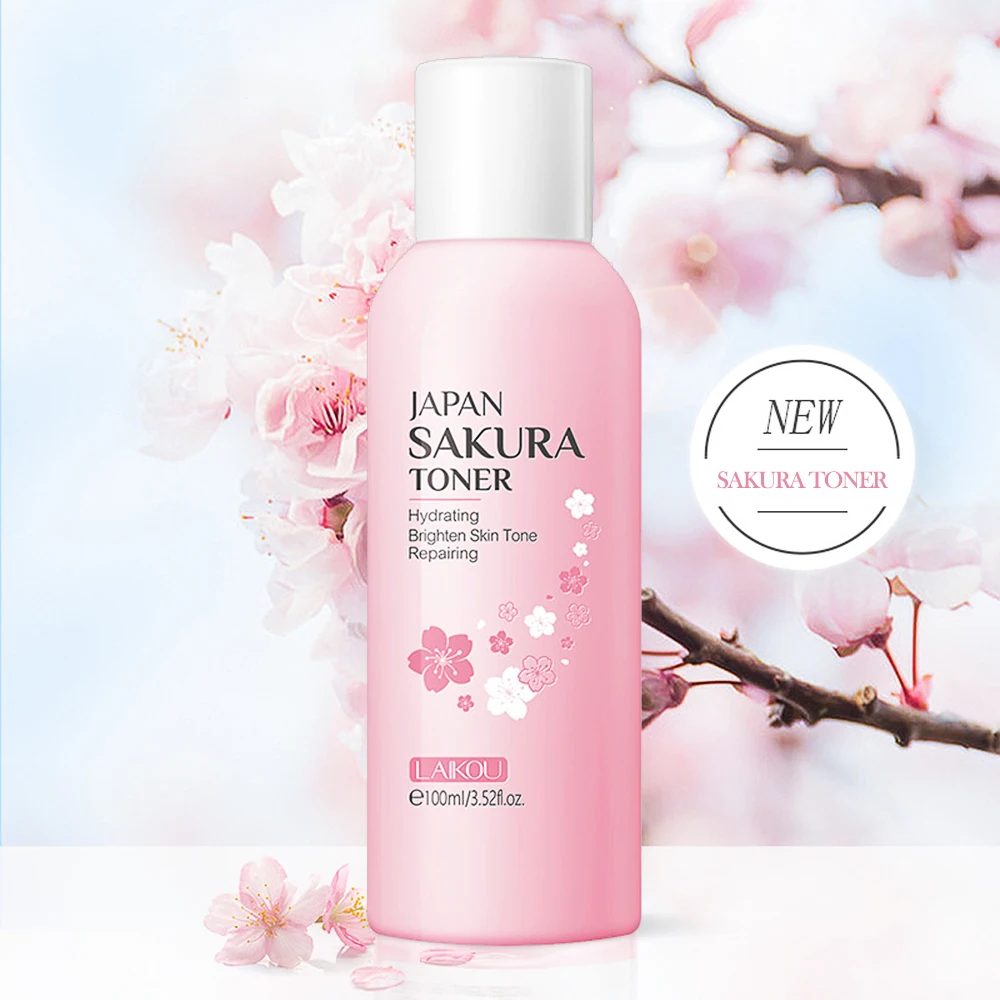 

Тоник LAIKOU Japan Sakura, глубокое увлажнение, восстанавливающая сыворотка для кожи лица, уменьшение пятен, осветление, уход за кожей, 100 мл