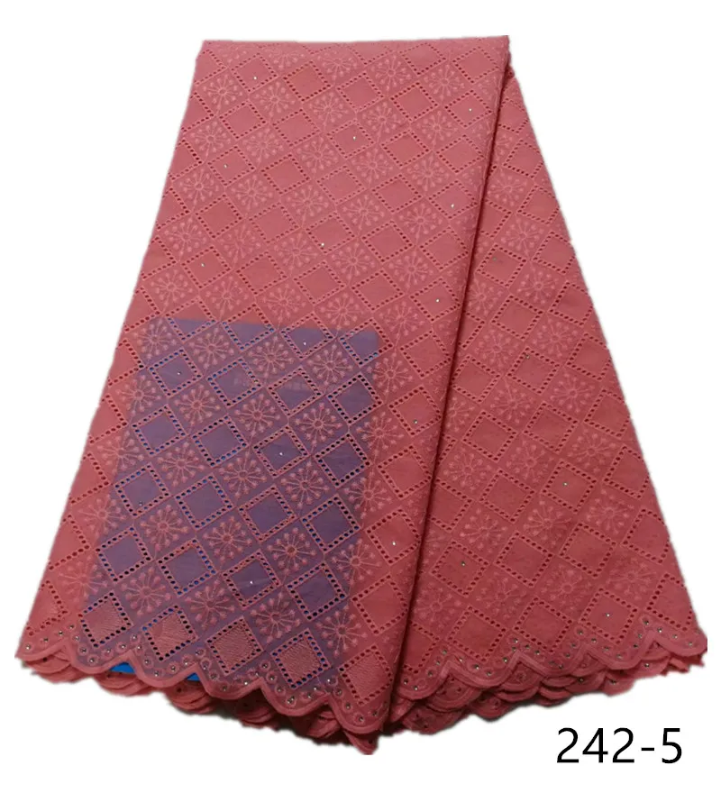 

5 Yards multicolors Swiss Voile Lace soft cotton African lace fabric Nigeria garment sewing cloth without holes high quality