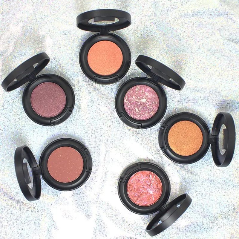 6 видов одноцветных алмазных блестящих теней для век матовые мерцающие