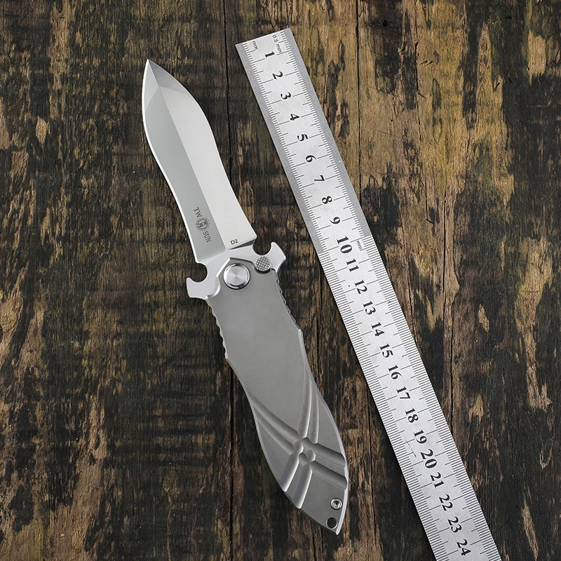 TWOSUN тактический складной нож D2 сталь титановый сплав ручка шариковый подшипник