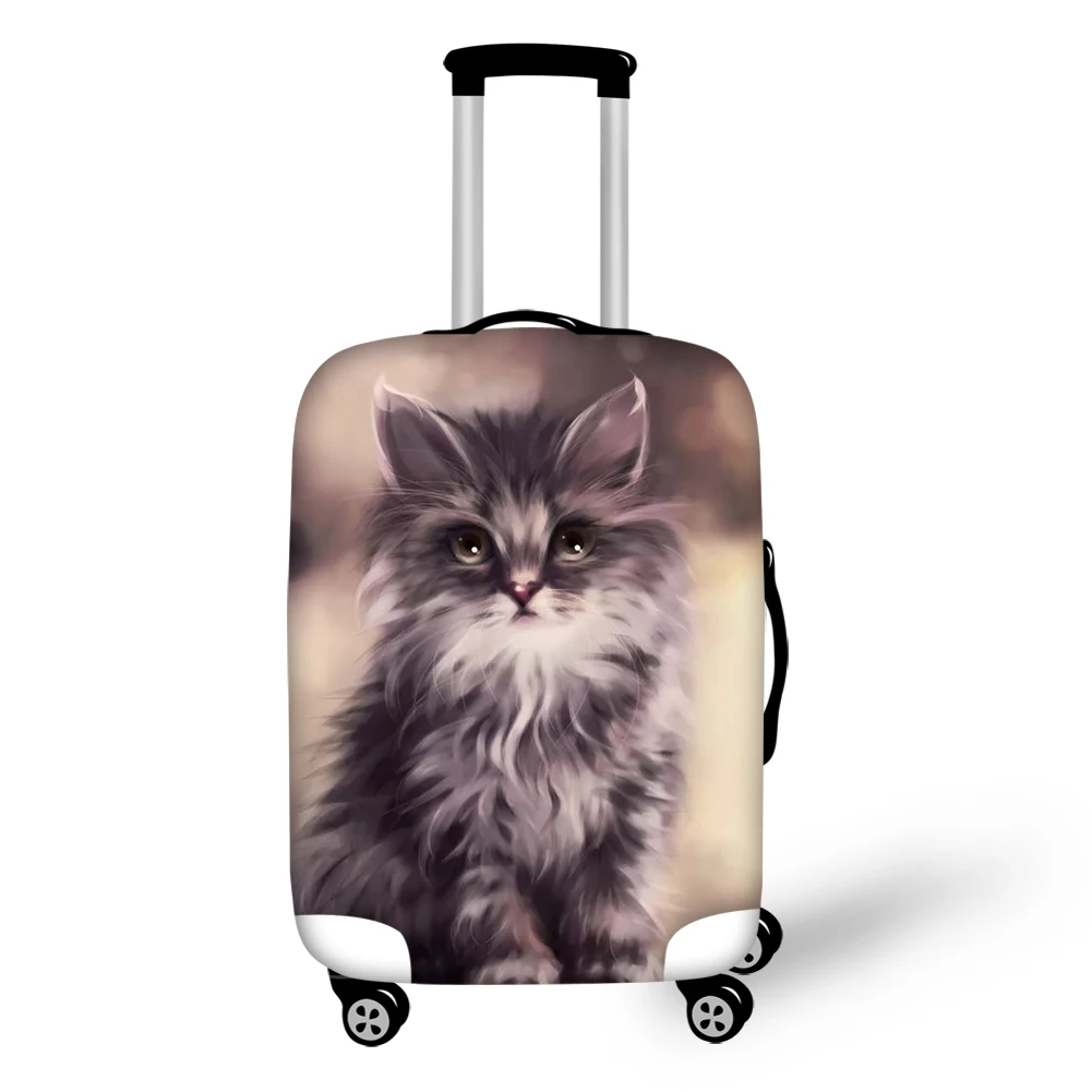 HaoYun Cartoon Suitcase Cover Fantasy Cats Pattern Elastic Dustproof Luggage Cover Kawaii Animal Luggage Protective Accessories