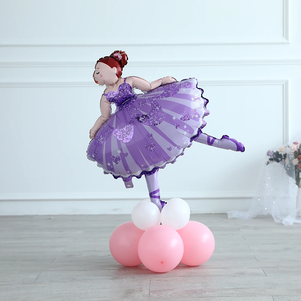 Ballerina girl Белоснежка пять принцесса день рождения Фигура фольга вертикально надувная Девочка День рождения Детские игрушки украшения гелиевые шары - Цвет: Ballerina girl