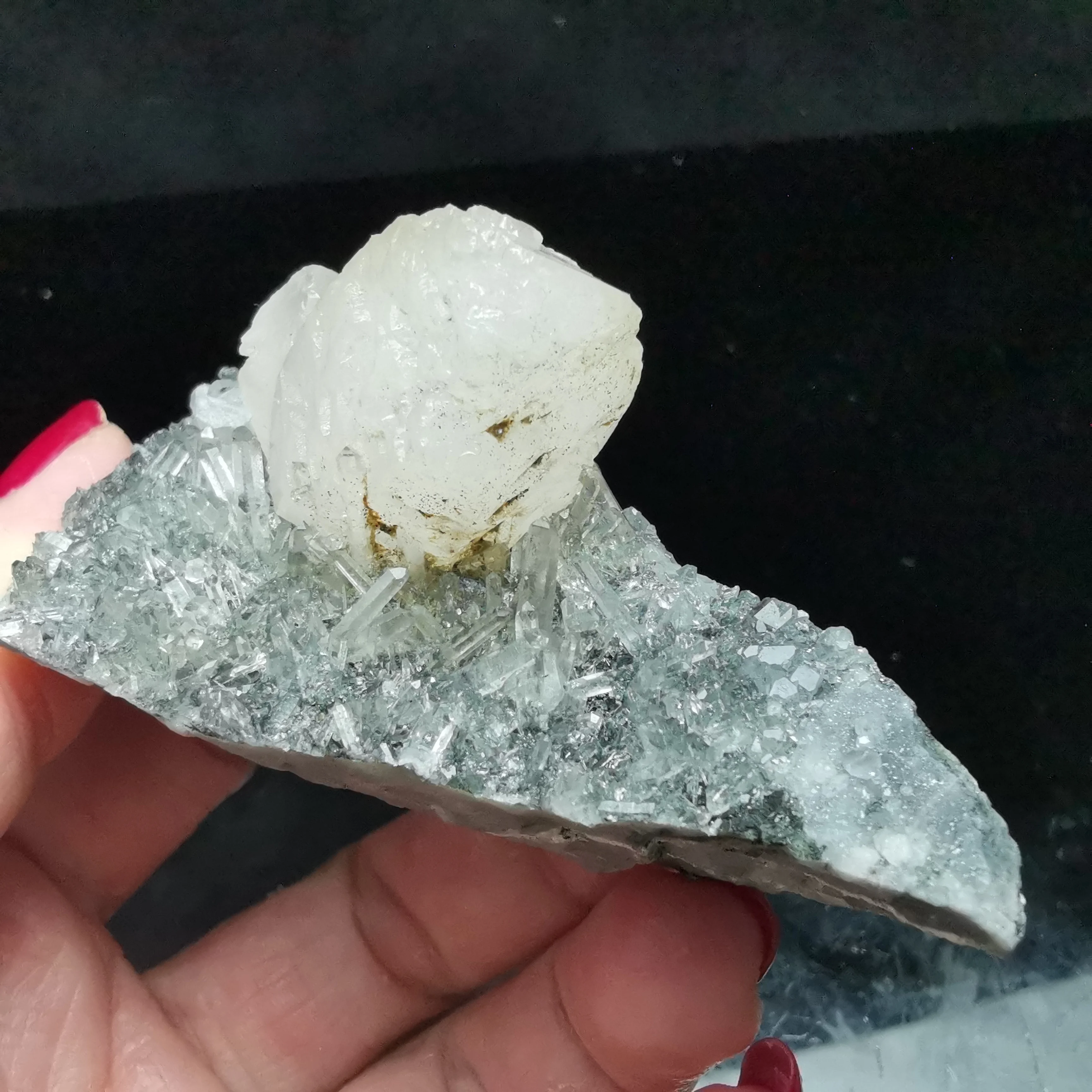 

72.8gNatural rare calcite and crystal symbiotic mineral specimen healing energy home decoration QUARTZ GEM