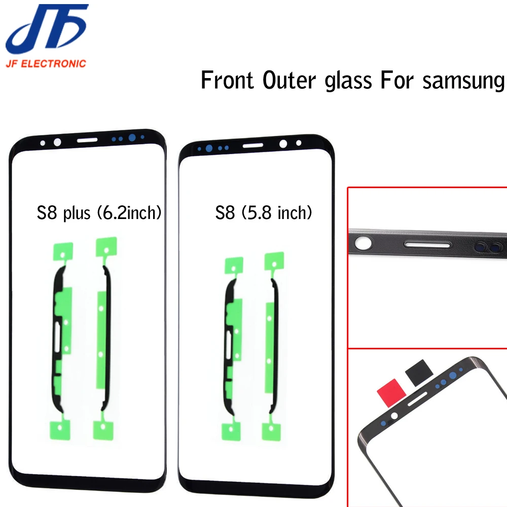 5 шт./лот сменная сенсорная панель для Samsung Galaxy S9 S8 G950 G950F / + plus G955 Черная передняя