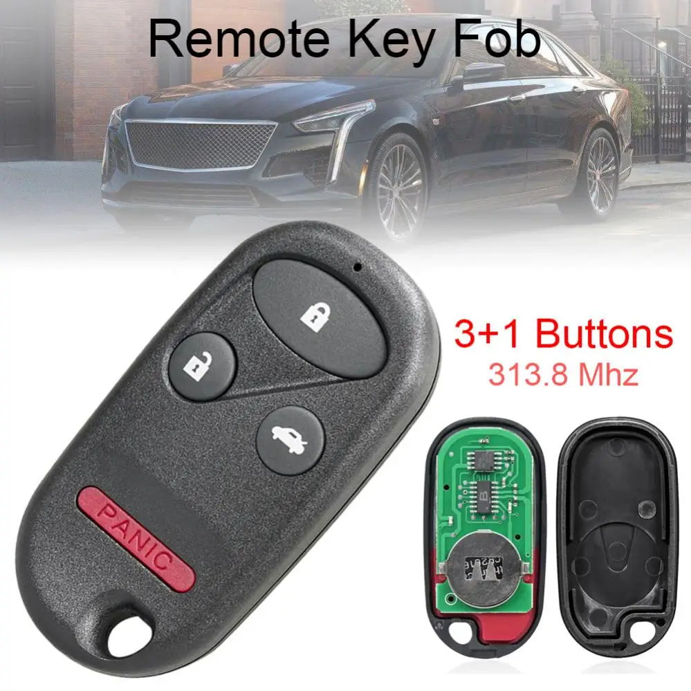 

313.8MHz 3+1 Buttons Flip Folding Car Remote Key Shell OUCG8D-344H-A Fit for 2002 2003 2004 Honda Accord CRV S2000 Fob Shell