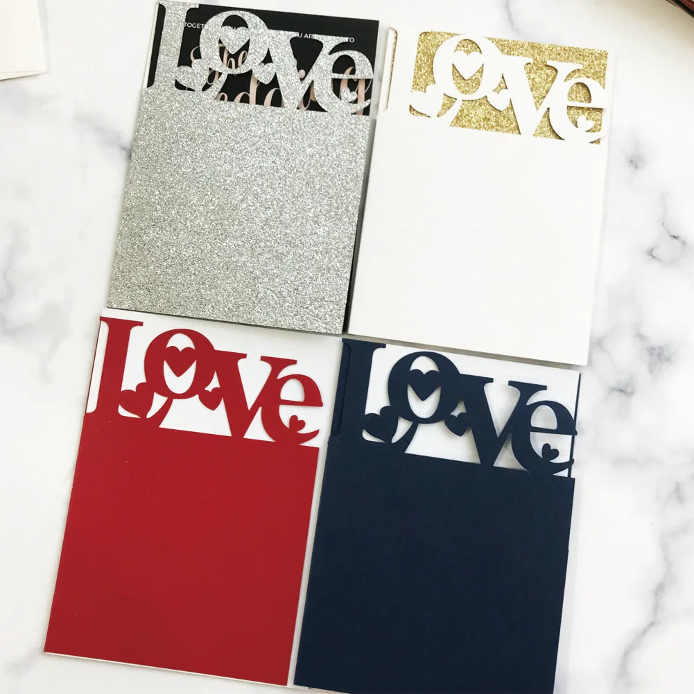 Ажурная свадебная пригласительная открытка с лазерной резкой 45 шт./лот | Дом и сад