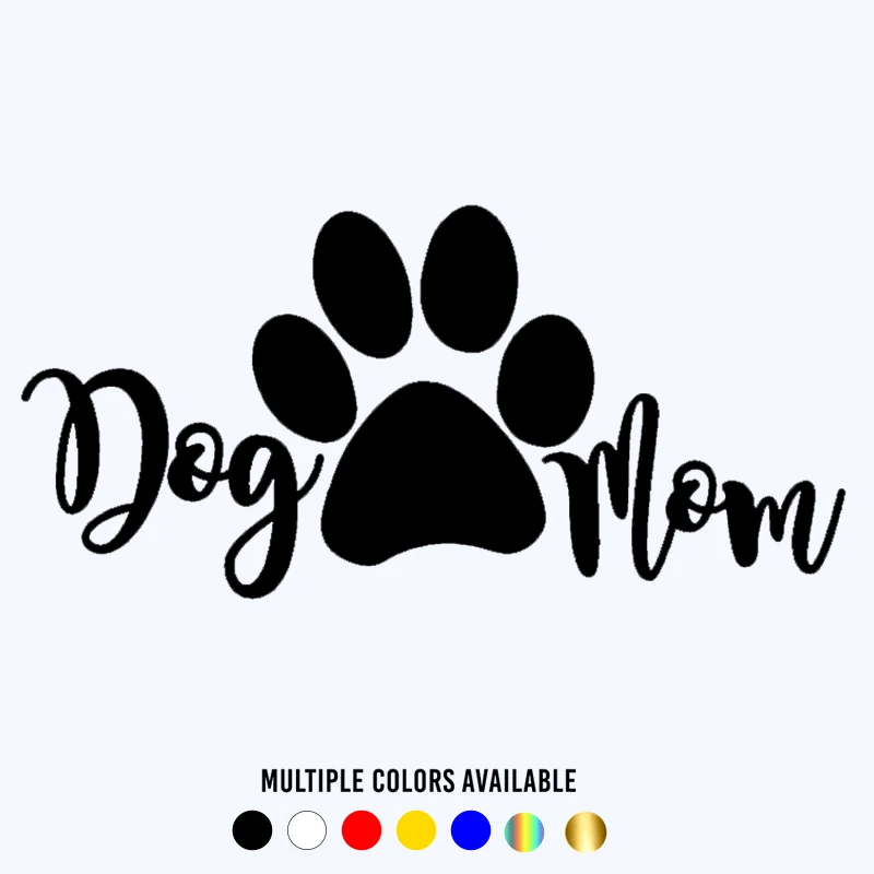 

CK20635# Various Sizes Die-Cut Vinyl Decal DOG MOM Car Sticker Waterproof Auto Decors on Bumper Rear Window