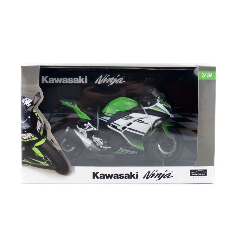 Белый /модель мотоцикла Automaxx/масштаб 1:12/2013 Kawasaki Ninja 250/300 мотокросса/образовательная Коллекция/подарок - Цвет: Белый