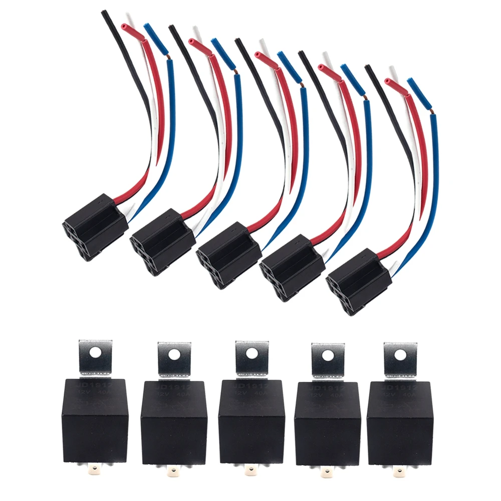 

Automotive Relay 12V 4 Pin 40A Car Relay Replacement Waterproof Terminal Auto Relay With Relay Socket Car Accessories