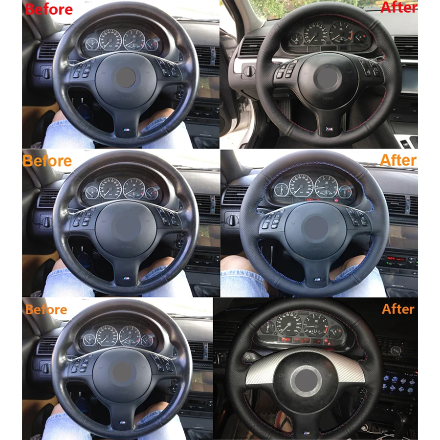MEWANT для BMW E46 E39 330i 540i 525i 530i 330Ci M3 2001 2003 искусственная кожа аксессуары|car steering wheel