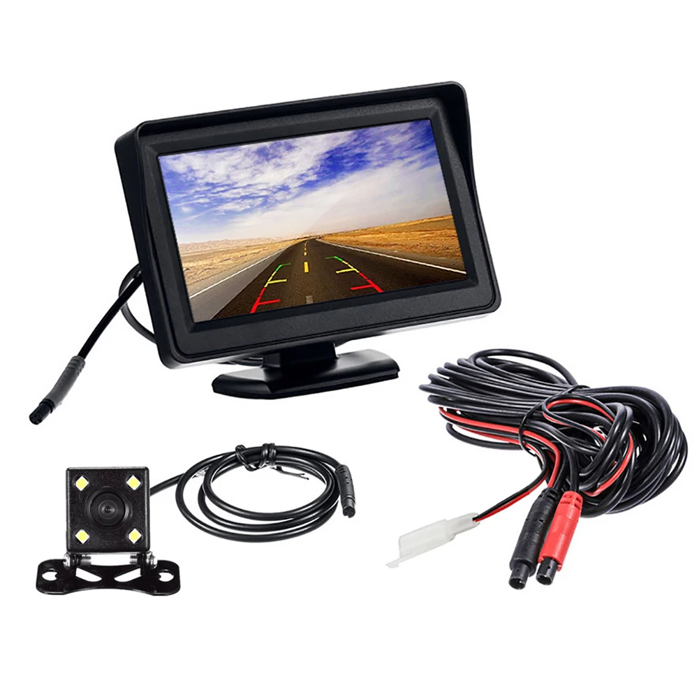 Car Parking Rear View Display with Camera TFT LCD HD Video Security Monitor Auto Interior Surveillance Kit Accessory | Автомобили и