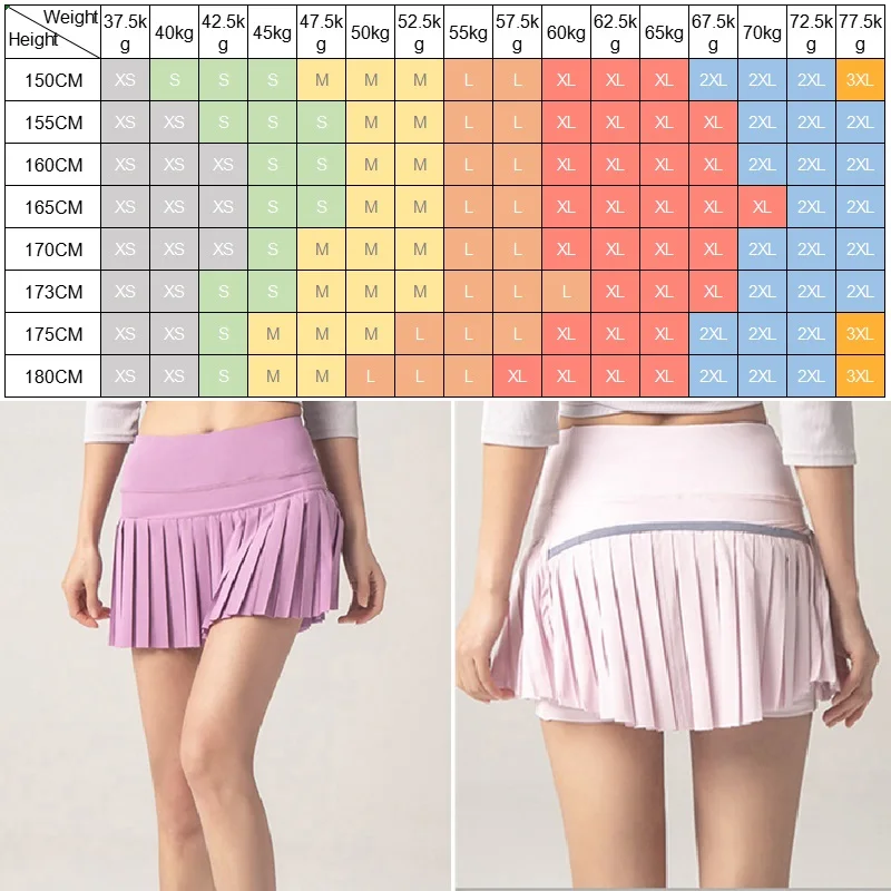 Cloud Hide Solid Tennis Skirts Women Golf Badmintion Pantskirt Sports Fitness Skirt Shorts Girl High Waist Sport Skort Plus Size images - 6