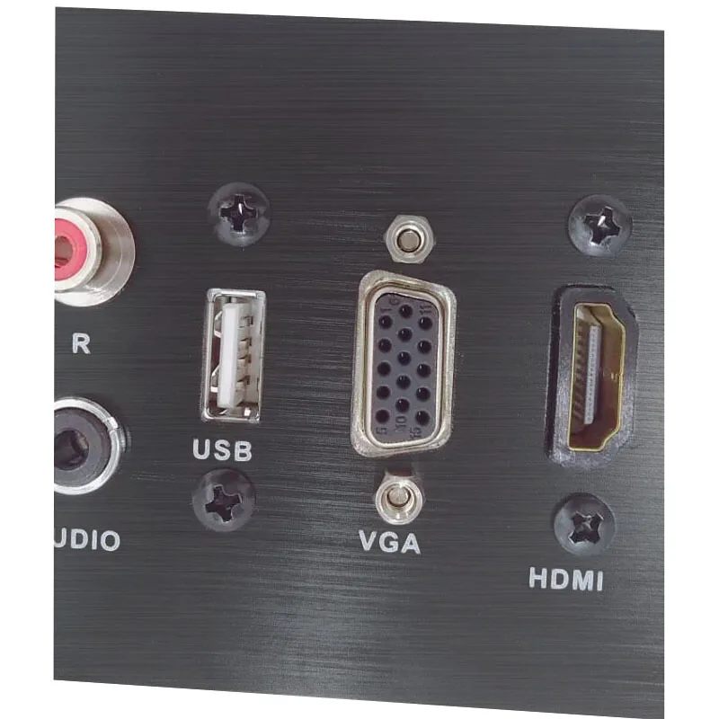 Панель из алюминиевого сплава AC 110-240V USB аудио VGA Сеть HDMI интерфейс UK/EU/US/CN электрическая розетка плата питания Китай переходник