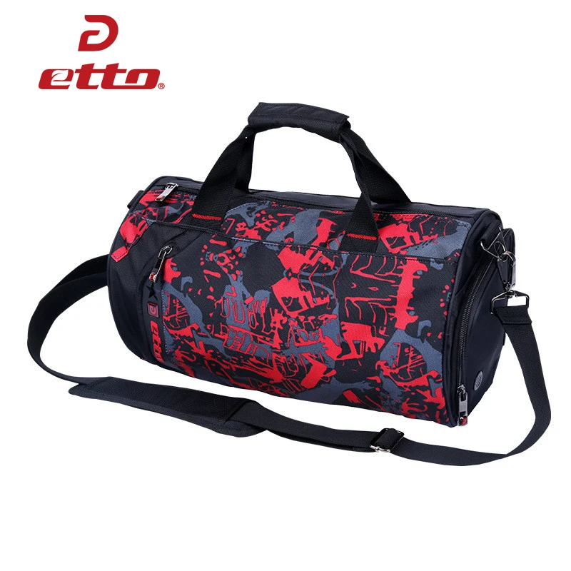 Etto Waterproof Gym Bag Fitness Training Sports Bag Portable Shoulder Travel Bag Independent Shoes Storage Basketball Bag HAB011