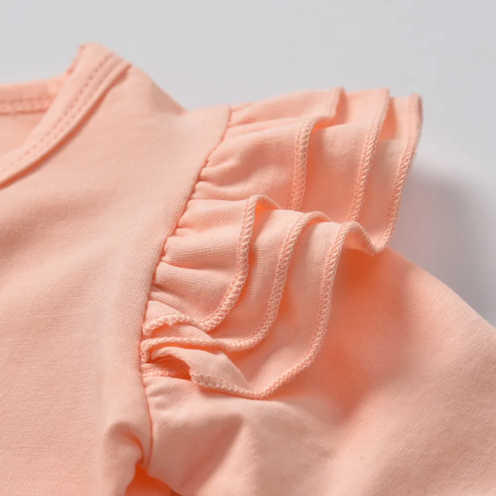 Осенняя одежда для маленьких девочек комплект из 3 предметов милые топы с рюшами