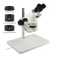 7x 45x magnification continuous zoom 3 5x 90x big size stand binocular stereo microscope 0 5x 2x auxiliary objective lens