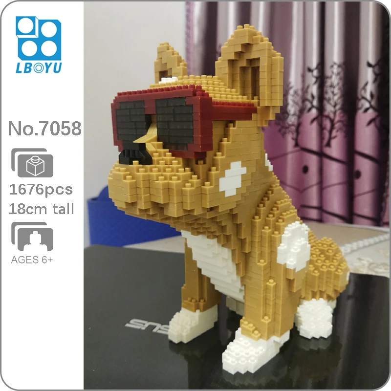 Boyu 7058 Мультяшные очки бульдог Пятнистые собаки животные Домашние 3D DIY Мини