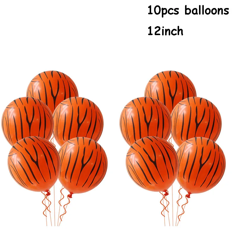 10pcs balloons Набор шаров в виде животных джунглей, украшения для вечеринки на день рождения, Детские шары в стиле сафари, животные в виде джунглей, товары для вечеринок, Декор - Цвет: 10pcs balloons