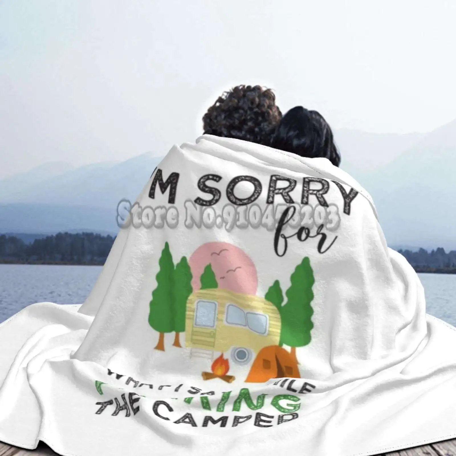 I'M Sorry For What Said While Parking The T - Shirt Flannel Blanket Camping Car Plane Travel Portable Rv | Дом и сад