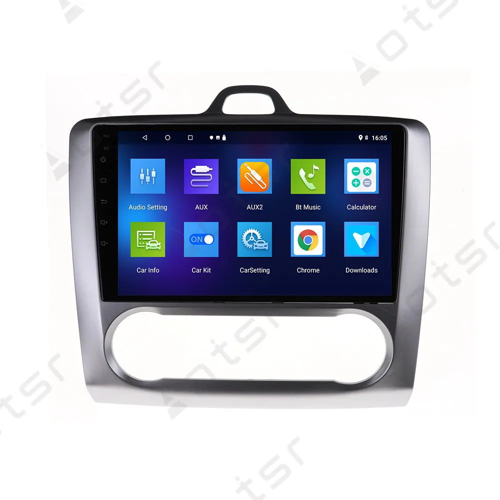 AOTSR Android 9 автомобильное радио для Ford Focus MK2 2004 2011 GPS навигация IPS мультимедийный