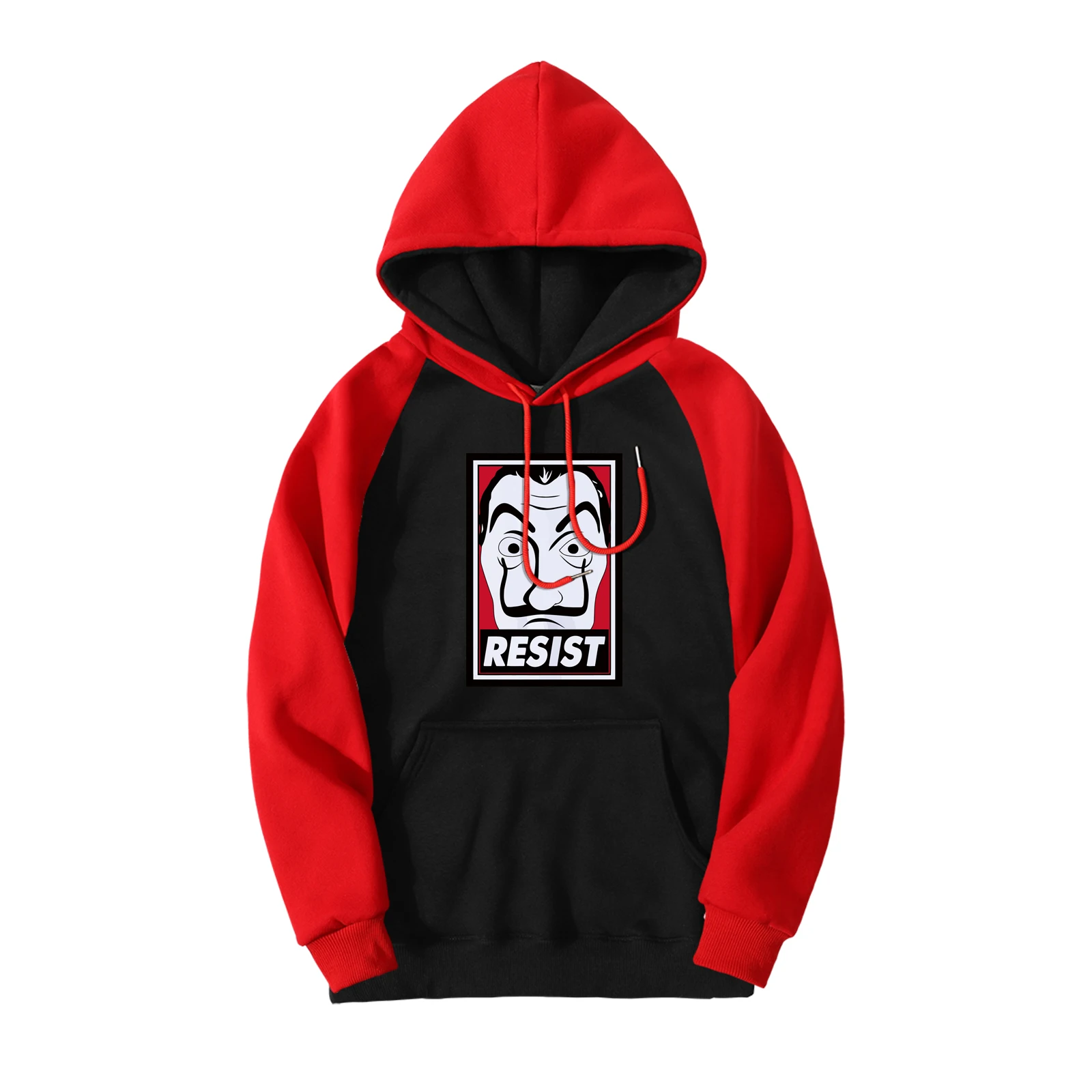 Толстовка с капюшоном флисовая толстовка и принтом Дом Paper Money Heist La Casa De Papel