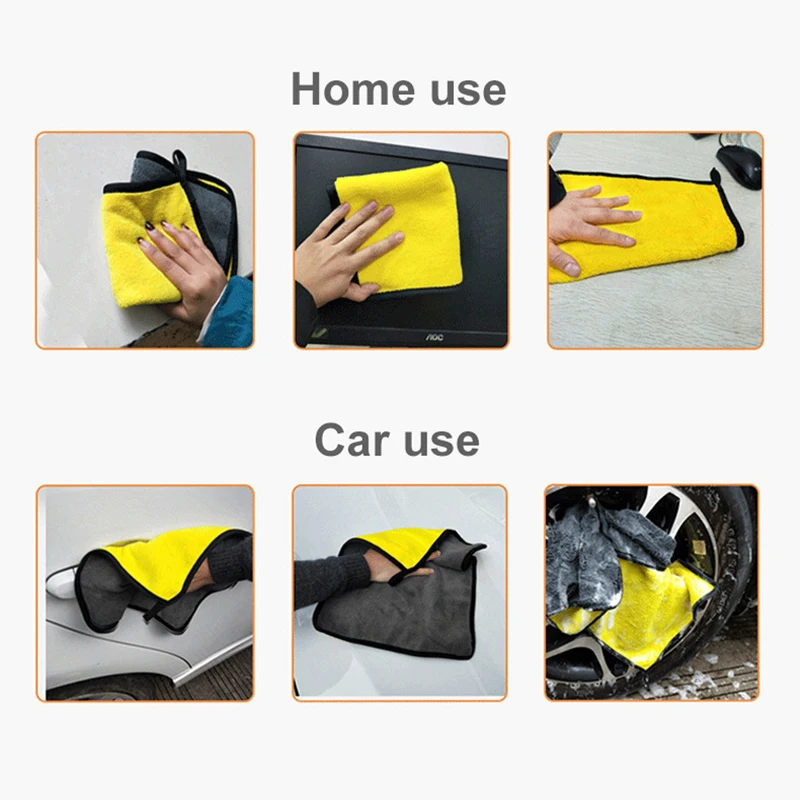 

Microfiber Auto Wash Towel Car Cleaning Drying Cloth Hemming Car Care Cloth Detailing Car Wash Towel Car Acessories Streak Free