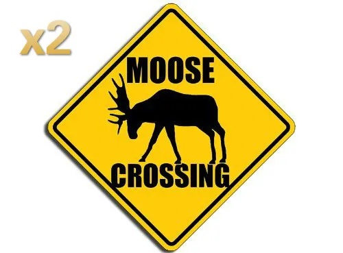 Для x2 американского винила Moose скрещивание знак формы стикер (Охота весело Мэн