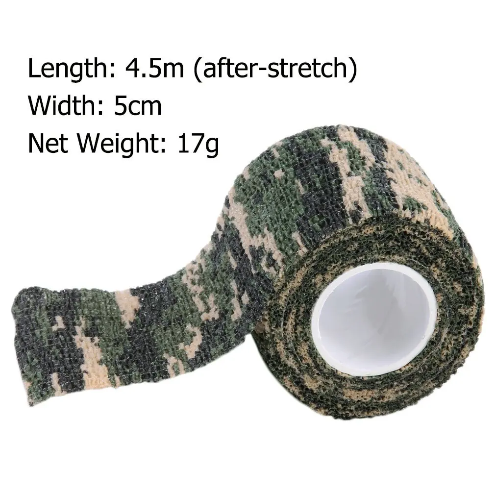 

Elastic Camouflage Waterproof Outdoor Hunt Camping Stealth Camo Wrap Tape Military Airsoft Paintball Stretch Bandage