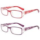 Модные очки для чтения, портативные, в Сверхлегкой оправе, с защитой от синего света, для ухода за зрением, очки высокой четкости + 1,0  + 4,0, 1 шт.