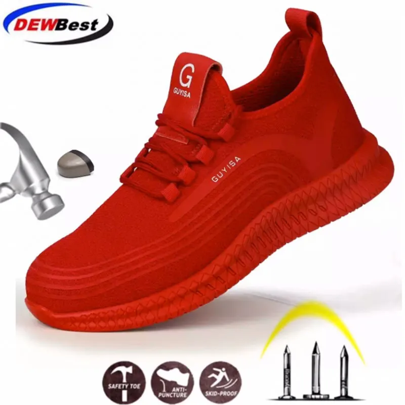 DEWBEST защитная обувь для работы 2020 модные кроссовки ультра светильник с мягкой