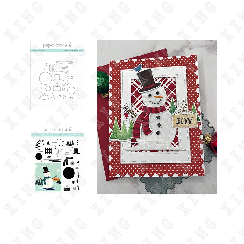 

Hot Sale New Embossing Template Joyful Snowman Metal Cutting Dies Stamps Handmade Diy Greeting Card Scrapbook Diary Secoration