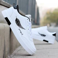 feather printed white leather sneakers men casual spring shoes streetwear sneakers mens sports shoes college boy summer sneaker