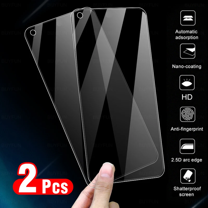 

2Pcs Protective Glass For Huawei nova 5t 5i pro 5z honor 20 20pro 20s Safety Tempered glass Phone Screen Protector Film Cover