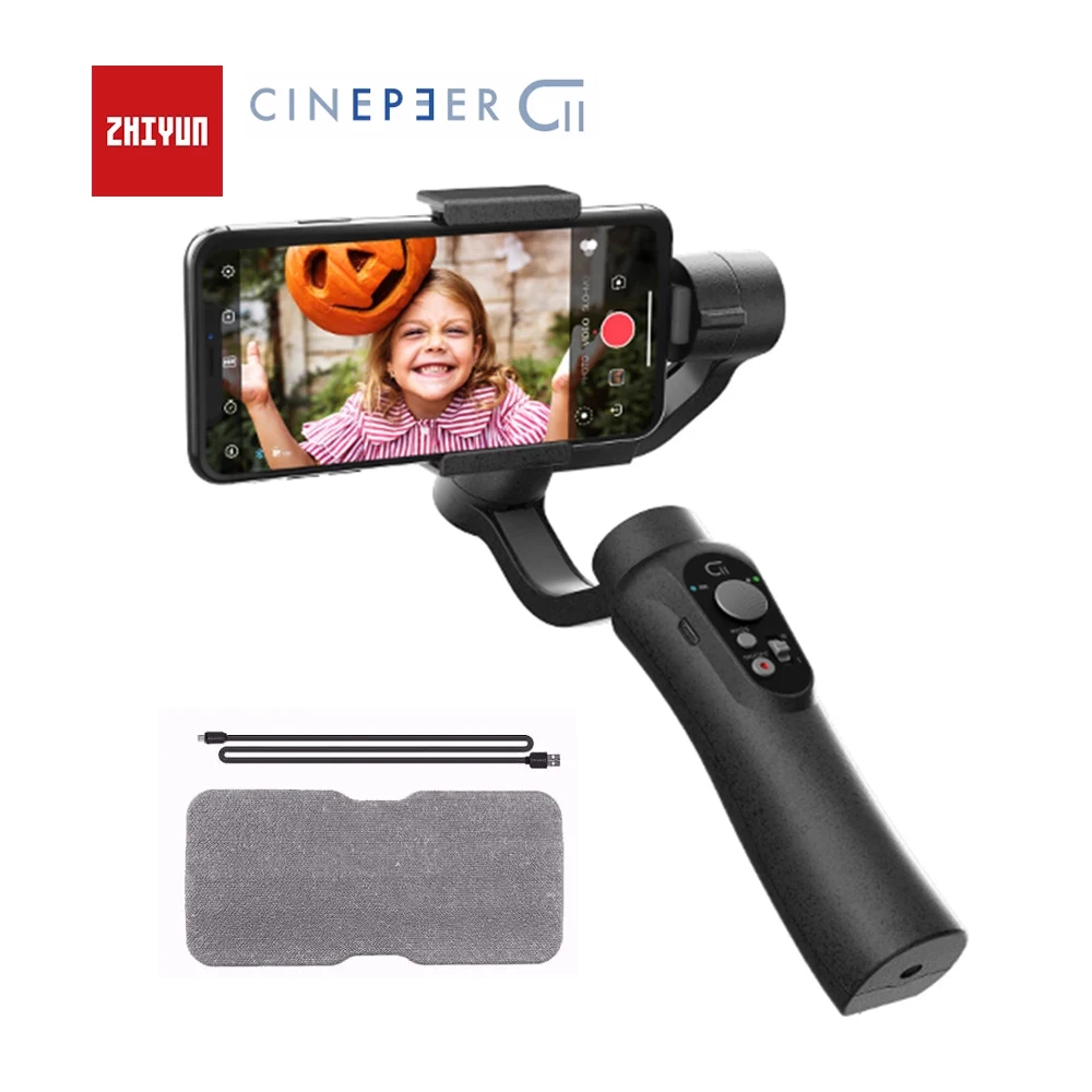 

ZHIYUN Official CINEPEER C11 gimbal 3-Axis Smartphone Mobile handheld stabilizer for iPhone/Samsung/Xiaomi Vlog/GoPro Action cam