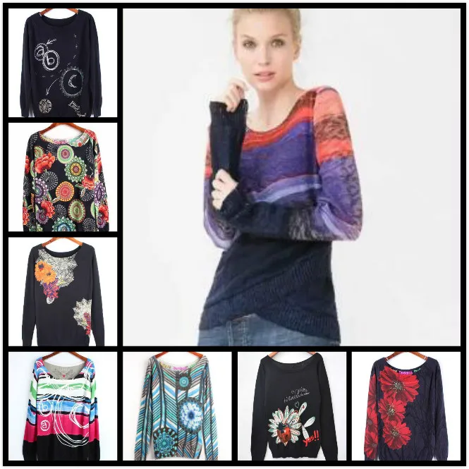 DESIGUAL 2019 новый испанский Deg стиль мульти Тип эластичный с длинными рукавами один