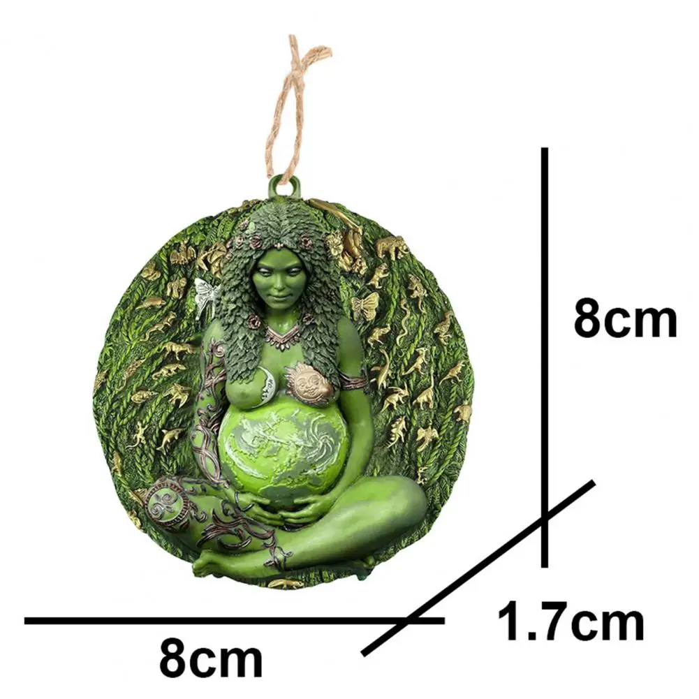 

Waterproof Round Shape Resin Pendant Portable Earth Mother Shape Hanging Tag Ornament for Home Car Decoration