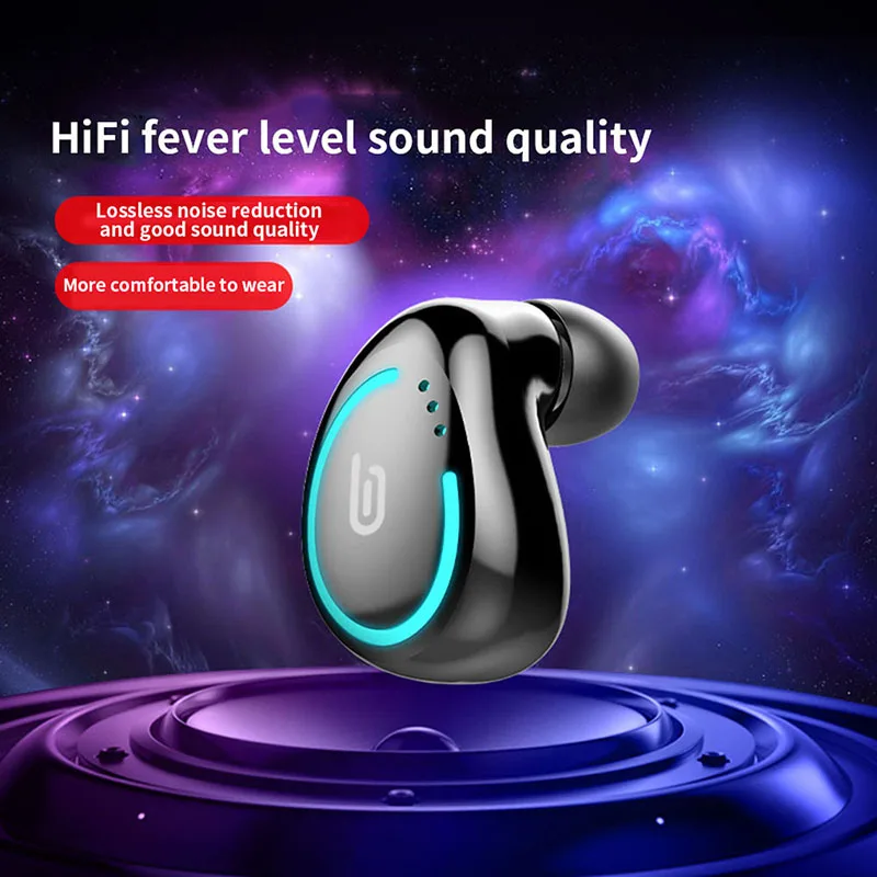 DISOUR одноушные Bluetooth-совместимые наушники 5 0 беспроводные наушники-вкладыши