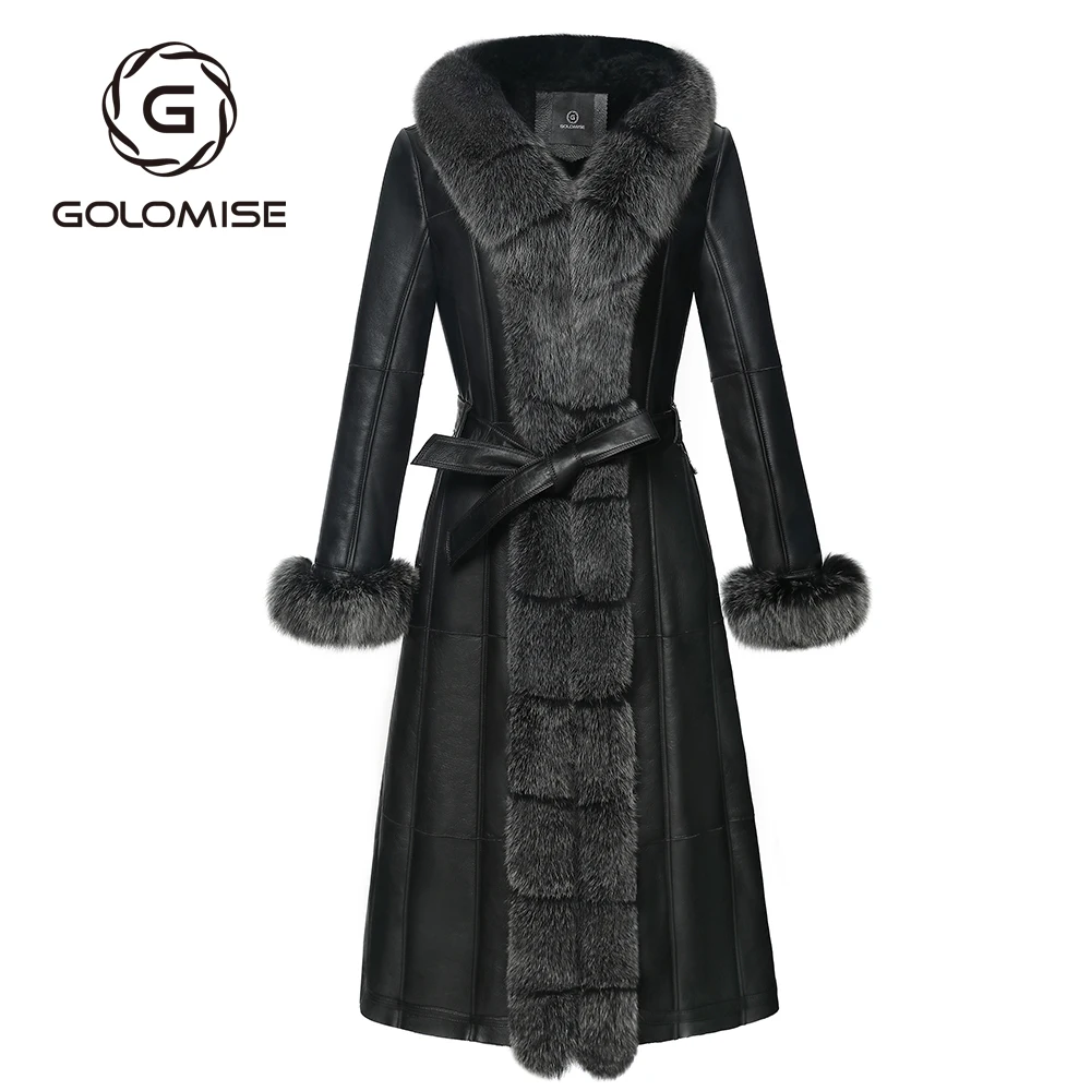 Женская дубленка из овчины Golomise куртка натуральной овечьей шерсти мериноса с