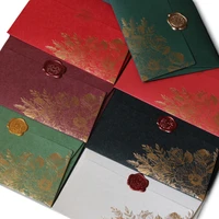 30pcslot new high grade pearl paper envelopes wedding 125mmx175mm european bronzing pattern envelope bag