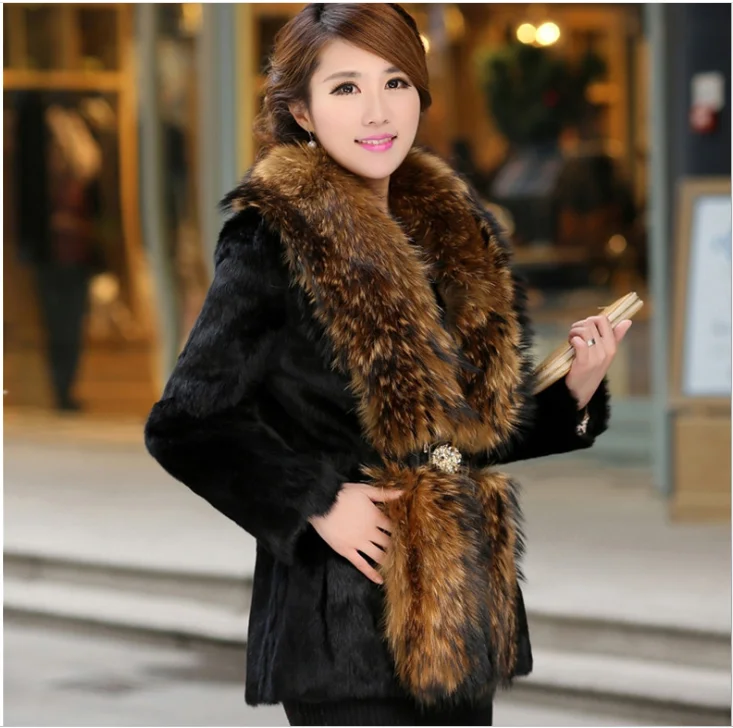 

Winter imitation fur women imitation mink diamond down cotton fur collar imitation rabbit fur fox fur short fur cotton jacket