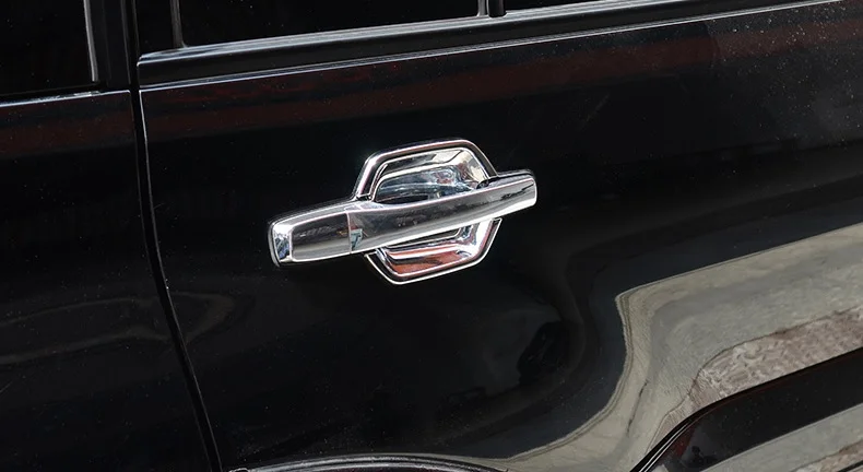 Хромированные накладки и чашки на ручки открывания дверей для Mitsubishi Pajero IV Мицубиси Паджеро 4 2007- года