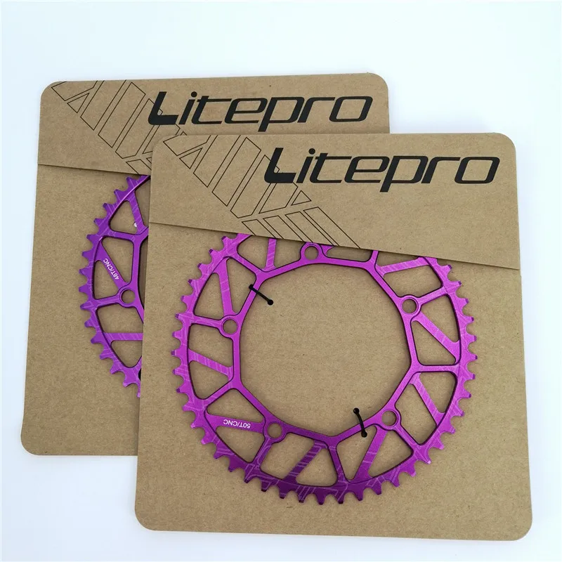 Litepro 48T 50T 130BCD цепное колесо фиолетовая цепь сплав полые цепи для 8/9/10 скоростей