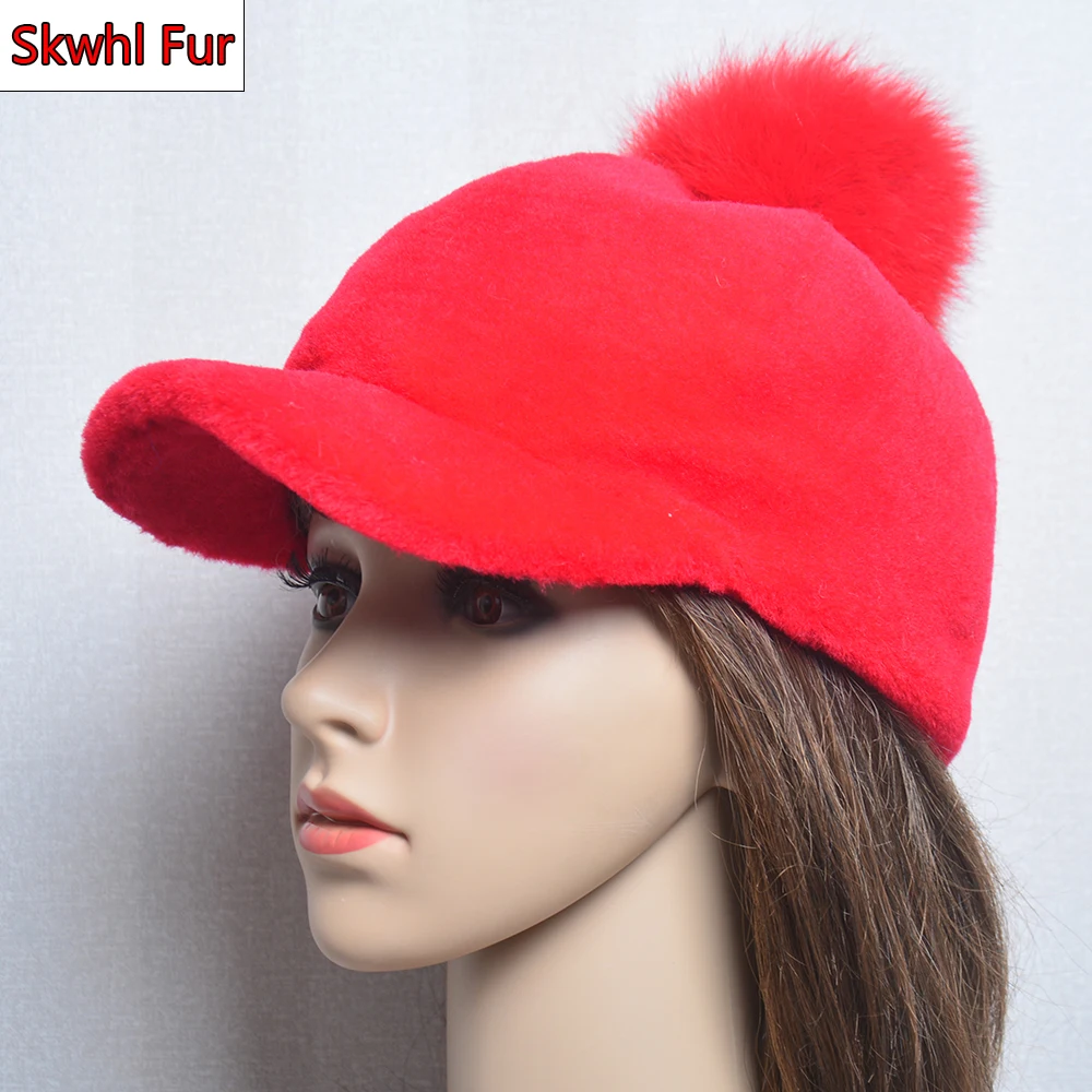 

New Lamb Fur Hats Female Autumn Winter Korean Version Tide Women Warm Cap Plush Baseball Caps Winter Fashion Lady Baseball Cap