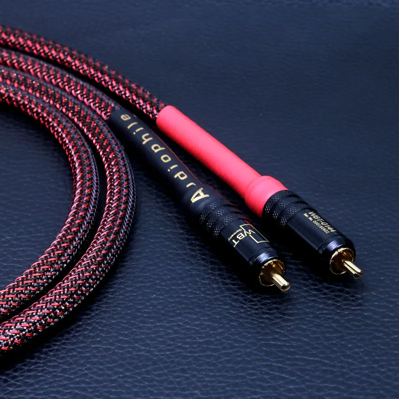 Hifi OFC copper audio 2rca to 2rca jack cable signal lines AUX CD amplifier connection cable Hifi OFC copper audio 2rca to 2