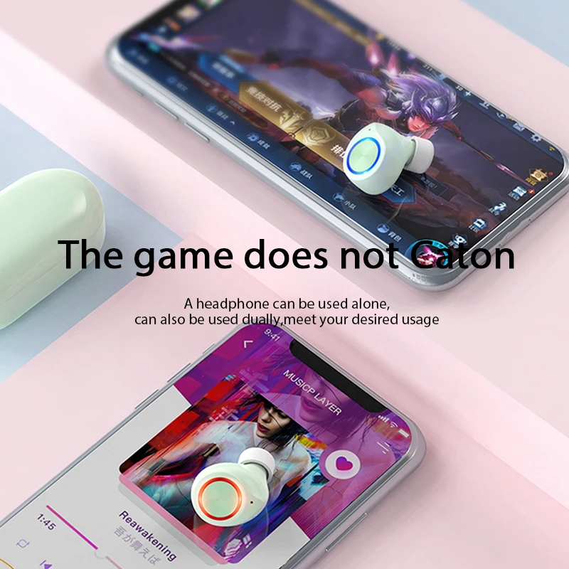 ! ACCEZZ TWS беспроводные наушники Bluetooth Спортивная стереогарнитура с сенсорным