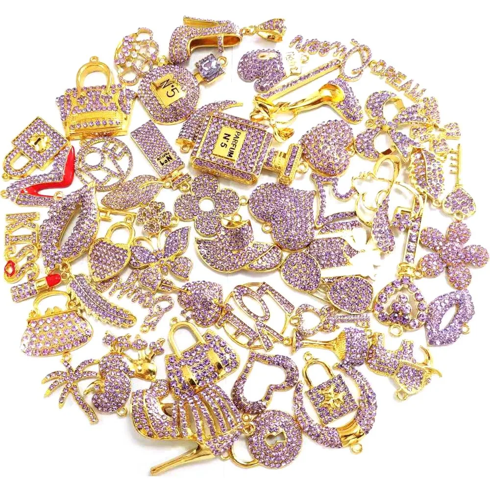 

50pcs mixed delicate girls charms Fit for women's DIY jewelry accessories M8