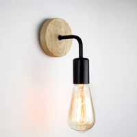 industrial wood loft wall lamp vintage decor wall light fixtures for living room home indoor lighting decorative