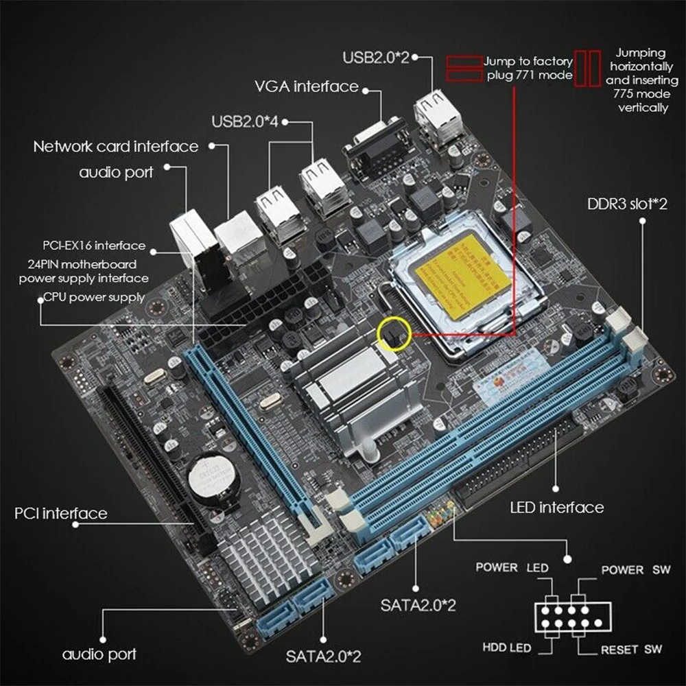 

G41 M-ATX DRR3 USB 2,0 SATA 2,0 775/771-Pin