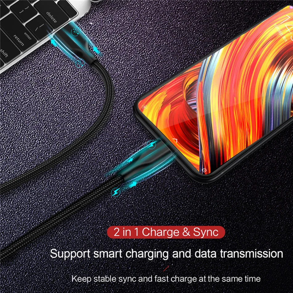 Хороший usb type-C кабель 3A для samsung Xiaomi Redmi Note 7 K20 Pro мобильный телефон Быстрая зарядка USBC type-c провод шнур USB-C зарядное устройство