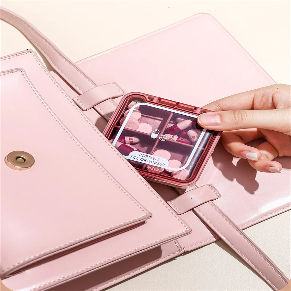 

Mini Organizer Case Portable Mini Pill Box Dispensed Pill Box for Outdoor Travel for One Week Plastic Portable Pill Storage Box